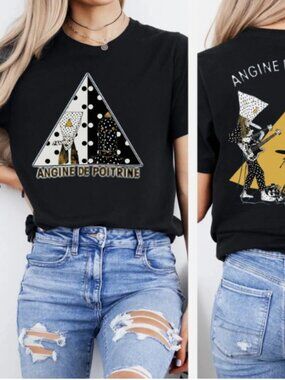 Angine De Poitrine Band Double Sided T-shirt - Retro Indie Rock Graphic Tee